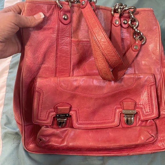 Coach purse - bag  / rose - dusty pink - Picture 8 of 11